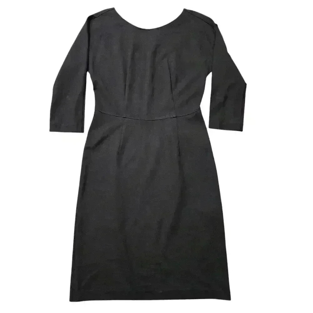 Piazza Sempione Knee length Dress Made in Italy Dark Brown Size 10US #181